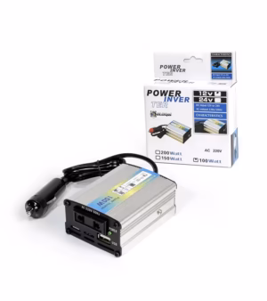 Inversor de Corriente de 12V DC a 220VAC 100W Delcom DINV002
