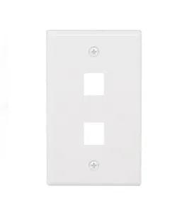 JE3002WH | Faceplate de 2 Puertos | Placa Simple Vertical de 2 Puertos | DIXON, Placa Simple Vertical de 2 Puertos | DIXON JE3002WH