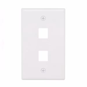 JE3002WH | Faceplate de 2 Puertos | Placa Simple Vertical de 2 Puertos | DIXON, Placa Simple Vertical de 2 Puertos | DIXON JE3002WH