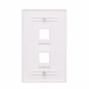 JE3002WH | Faceplate de 2 Puertos | Placa Simple Vertical de 2 Puertos | DIXON, Placa Simple Vertical de 2 Puertos | DIXON JE3002WH