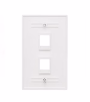 JE3002WH | Faceplate de 2 Puertos | Placa Simple Vertical de 2 Puertos | DIXON, Placa Simple Vertical de 2 Puertos | DIXON JE3002WH