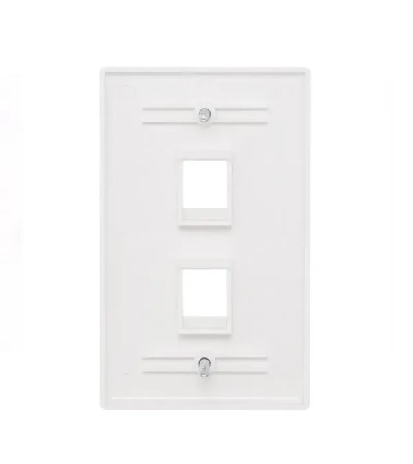 JE3002WH | Faceplate de 2 Puertos | Placa Simple Vertical de 2 Puertos | DIXON, Placa Simple Vertical de 2 Puertos | DIXON JE3002WH