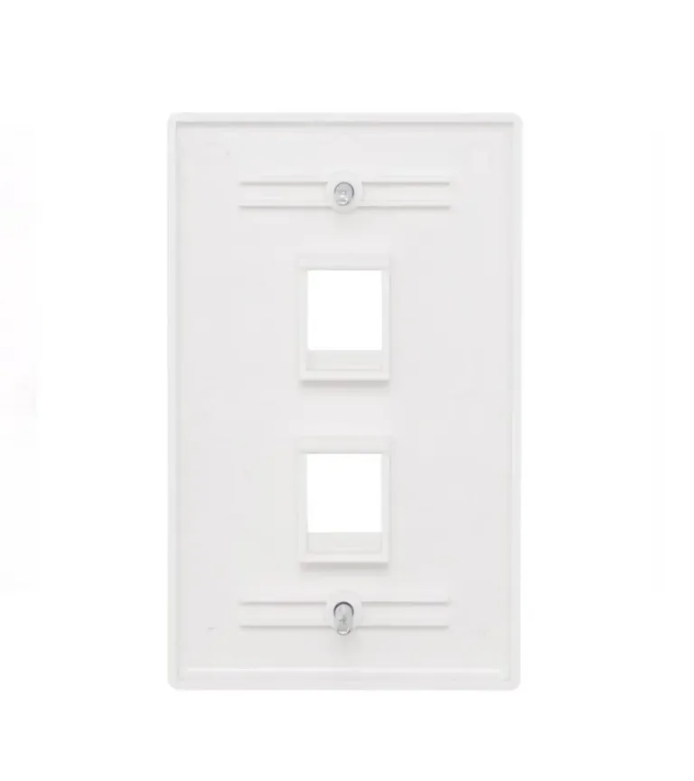 JE3002WH | Faceplate de 2 Puertos | Placa Simple Vertical de 2 Puertos | DIXON, Placa Simple Vertical de 2 Puertos | DIXON JE3002WH