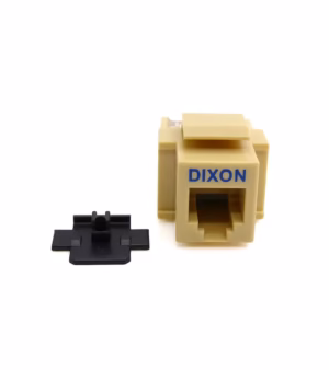 Jack Cat3 Dixon KJ2-C4-64-IV Beige – Keystone modular Telefónico Jack Telefónico RJ12/ RJ11 Dixon KJ2-C4-64-IV - Keystone Modular Cat3 Beige/Crema