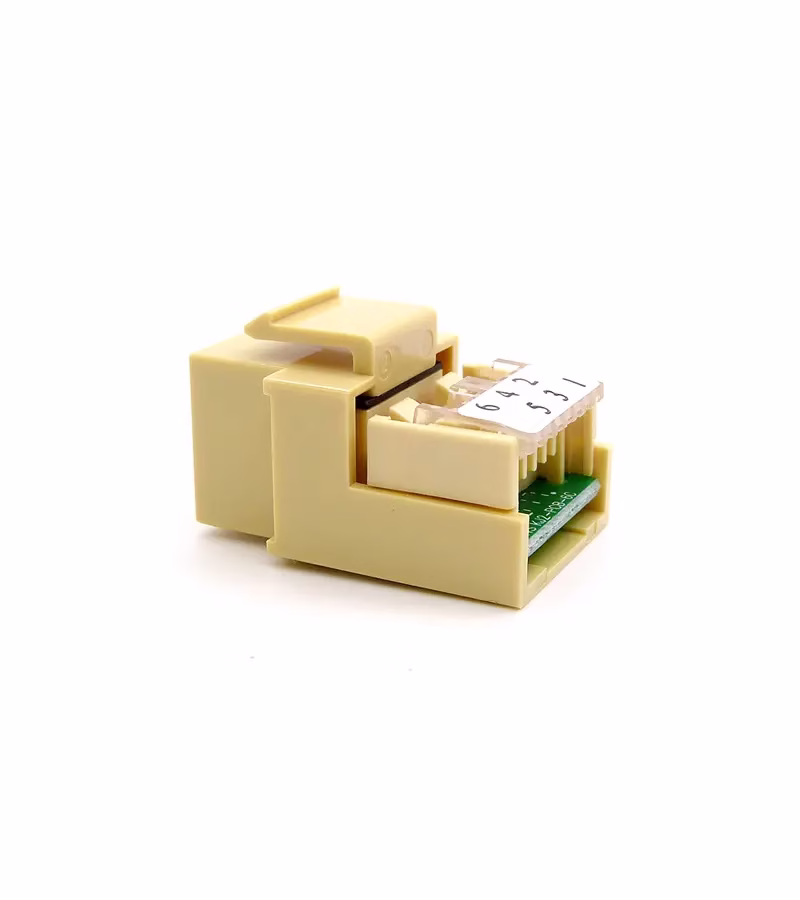 Jack Cat Dixon KJ C  IV Beige  Keystone modular Telefónico Jack Telefónico RJ RJ Dixon KJ C  IV   Keystone Modular Cat BeigeCrema