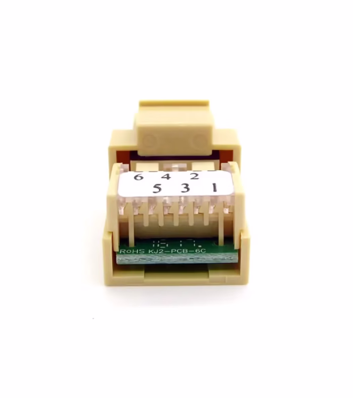 Jack Cat Dixon KJ C  IV Beige  Keystone modular Telefónico Jack Telefónico RJ RJ Dixon KJ C  IV   Keystone Modular Cat BeigeCrema