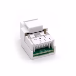 ack Cat3 Dixon KJ2-C4-64-WH Blanco – Keystone modular Telefónico Jack Telefónico RJ12 / RJ11 Dixon KJ2-C4-64/WH - blanco - Keystone Modular Telefónico