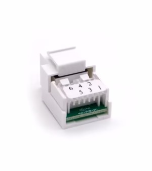 ack Cat3 Dixon KJ2-C4-64-WH Blanco – Keystone modular Telefónico Jack Telefónico RJ12 / RJ11 Dixon KJ2-C4-64/WH - blanco - Keystone Modular Telefónico