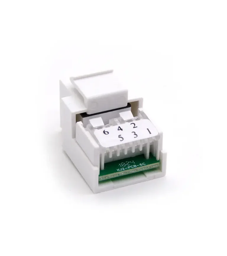 ack Cat3 Dixon KJ2-C4-64-WH Blanco – Keystone modular Telefónico Jack Telefónico RJ12 / RJ11 Dixon KJ2-C4-64/WH - blanco - Keystone Modular Telefónico