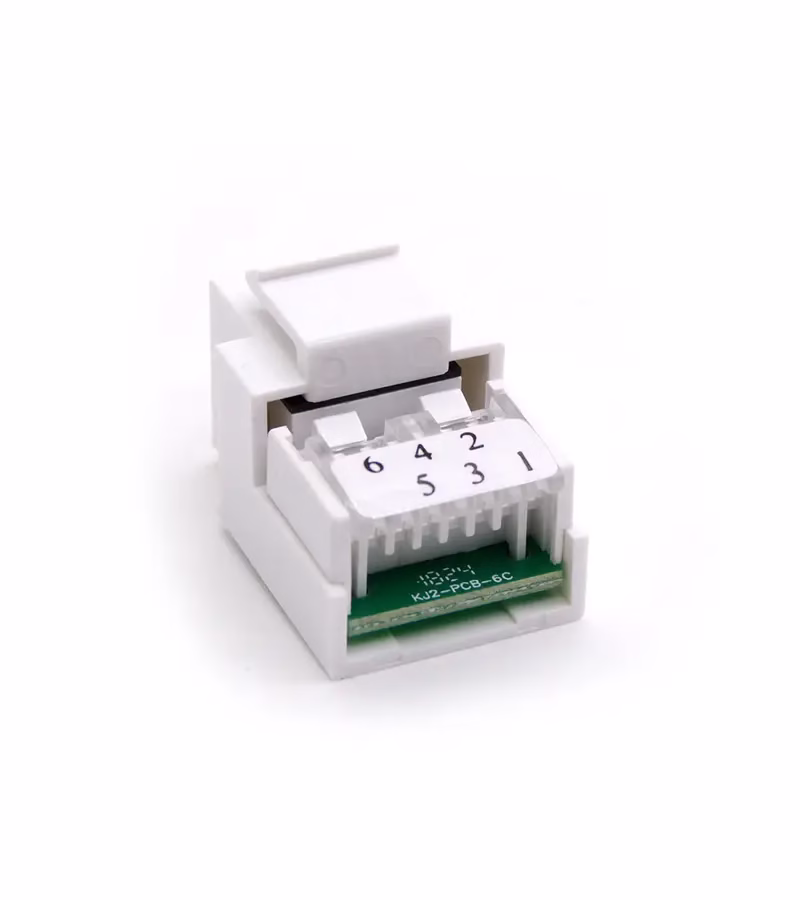 ack Cat Dixon KJ C  WH Blanco  Keystone modular Telefónico Jack Telefónico RJ  RJ Dixon KJ C WH   blanco   Keystone Modular Telefónico