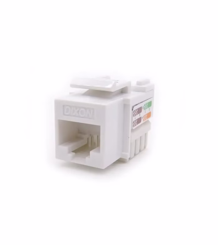 Jack Modular Cate Color blanco  Dixon KJ CE US WH Keystone Rj Cate Hembra de color Blanco