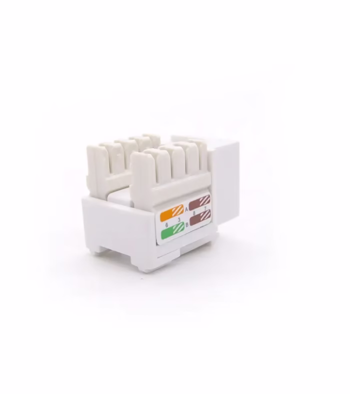 Jack Modular Cate Color blanco  Dixon KJ CE US WH Keystone Rj Cate Hembra de color Blanco