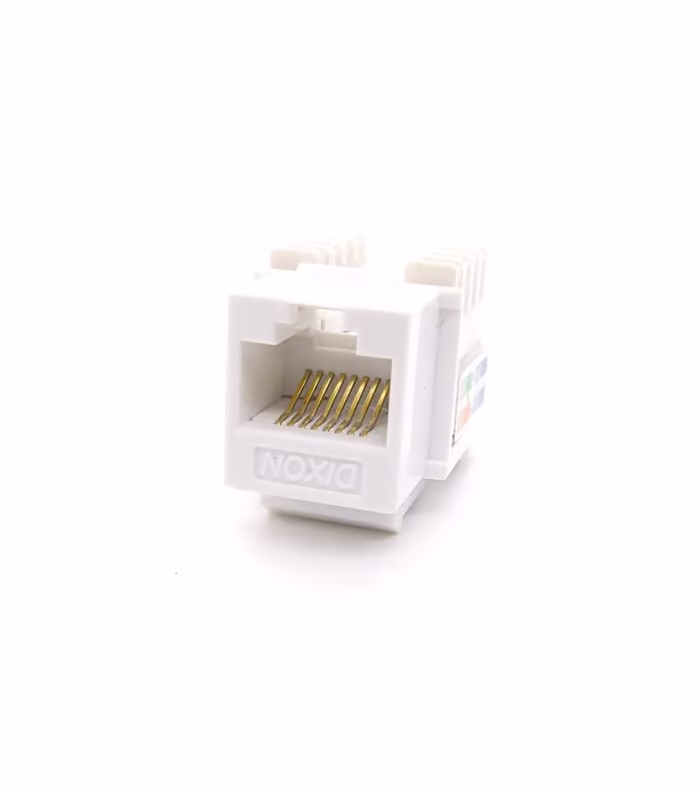 Jack Modular Cate Color blanco  Dixon KJ CE US WH Keystone Rj Cate Hembra de color Blanco