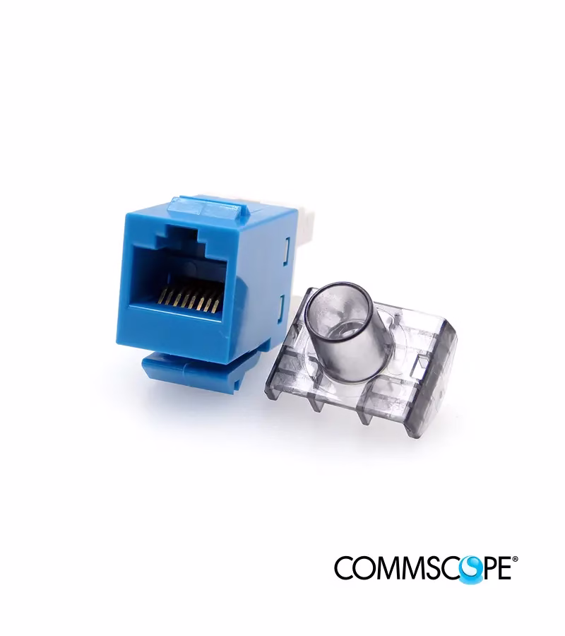 Jack Cat6 Commscope 1375055 6 Azul Serie SL______02 HD Multimedia PERU SAC Jack Cat Commscope Azul Serie SL Jack RJ Cat Azul Commscope Serie SL Tu Red al Máximo Nivel Jack RJ Cat AMP Azul Netconnect SL en HD Multimedia PERU SAC
