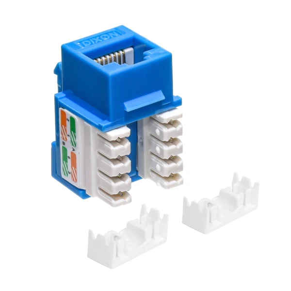 Jack Cat6 RJ45 UTP Dixon Azul KJ8-C6-US-BL: Conexión de Red Gigabit Confiable y de Alto Rendimiento