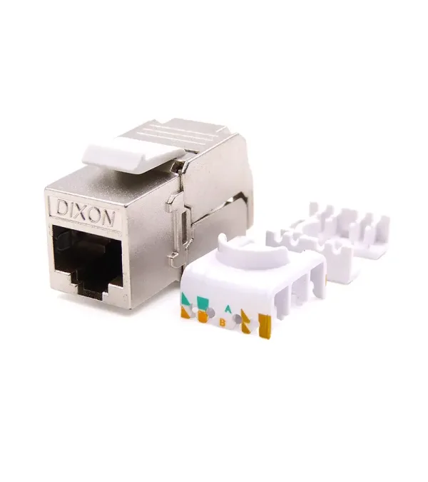 Jack Cat6A Dixon 6AKJ18F: Conectividad de alta velocidad para redes Gigabit Jack RJ45 Apantallado Cat6A Dixon 6AKJ18F, Keystone Hembra RJ45 Cat6a