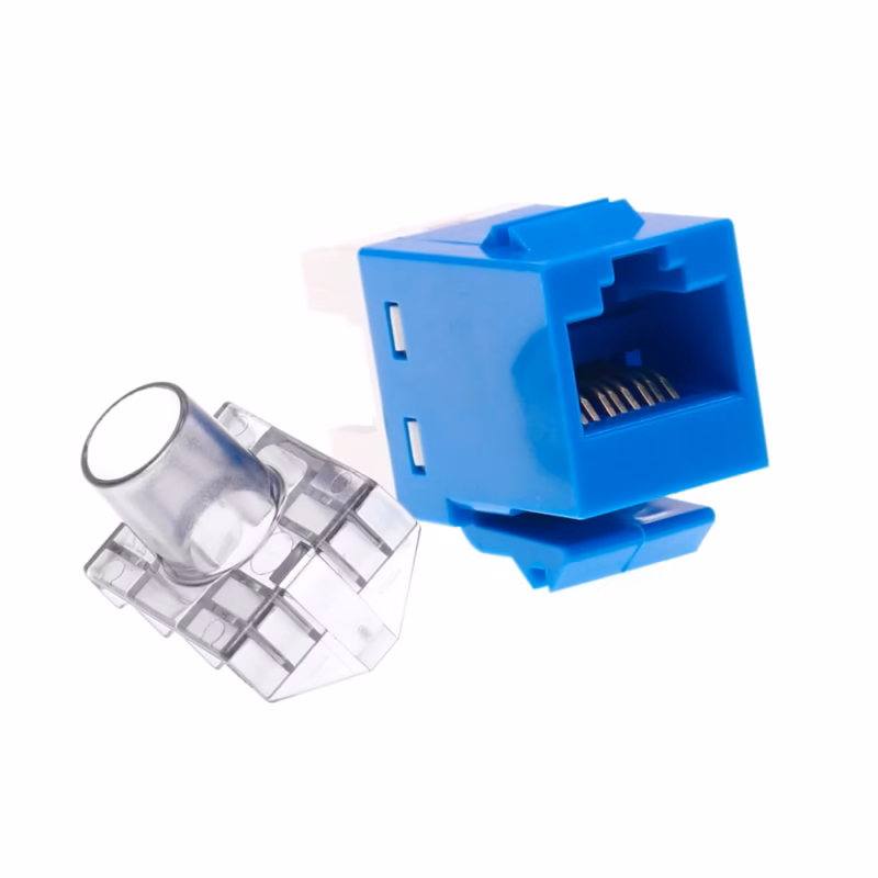 Jack RJ45 Cat6 Azul Commscope 1375055-6_____02 Jack RJ Cat AMP Azul Netconnect SL | Conector Keystone Modular para Redes de Datos Gigabit