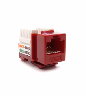 Jack Modular Rj45 Cat5e Rojo, Keystone modular Rj45 Hembra marca Dixon KJ7-CE-US-RD