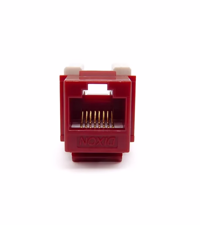 Jack Modular Rj Cate Rojo Keystone modular Rj Hembra marca Dixon KJ CE US RD