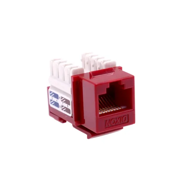 Jack Rj45 Modular Cat6 - Rojo - Dixon KJ8-C6-US-RD, Jack Cat6 rojo