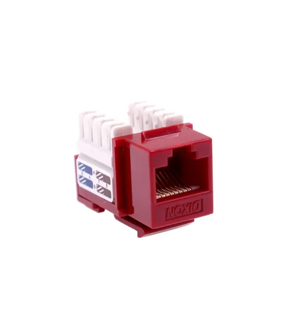 Jack Rj45 Modular Cat6 - Rojo - Dixon KJ8-C6-US-RD, Jack Cat6 rojo