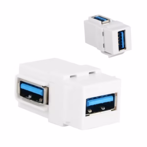 Jack Keystone Empalme USB 3.0 de 90 Grados, Acoplador USB3 tipo Codo Lancom ZZ-YKZ-UB2-3.0