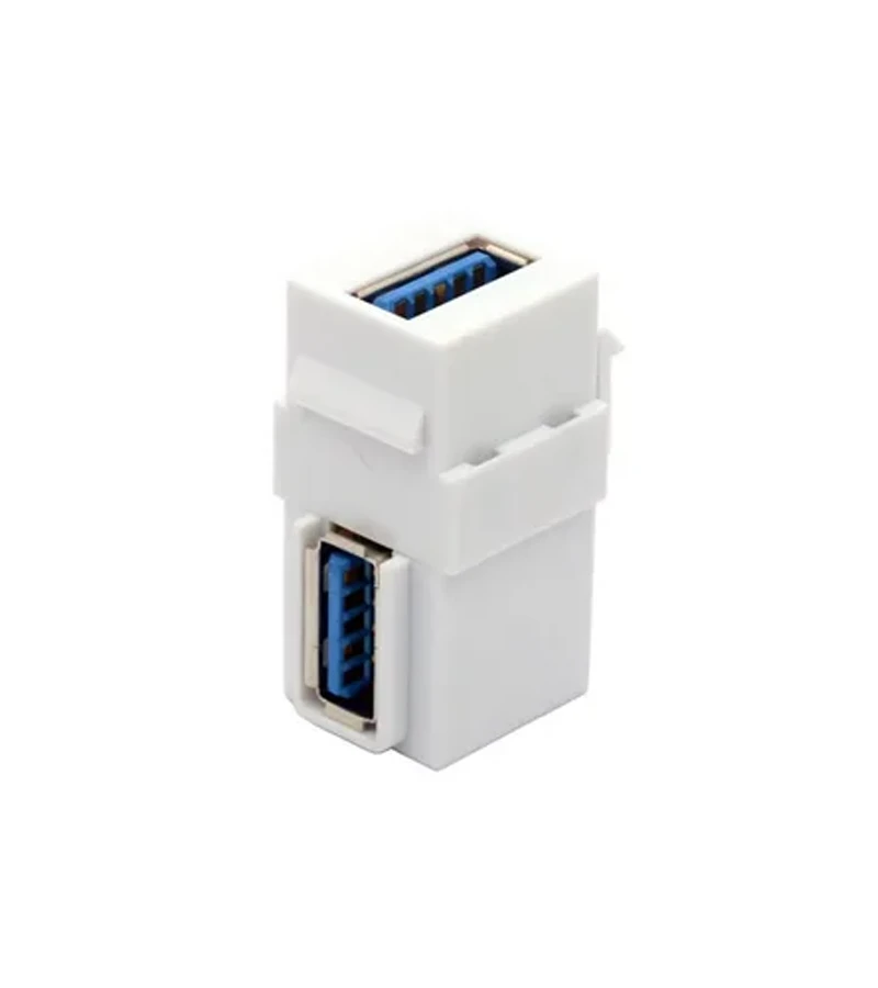 Jack Keystone Empalme USB 3.0 de 90 Grados, Acoplador USB3 tipo Codo Lancom ZZ-YKZ-UB2-3.0