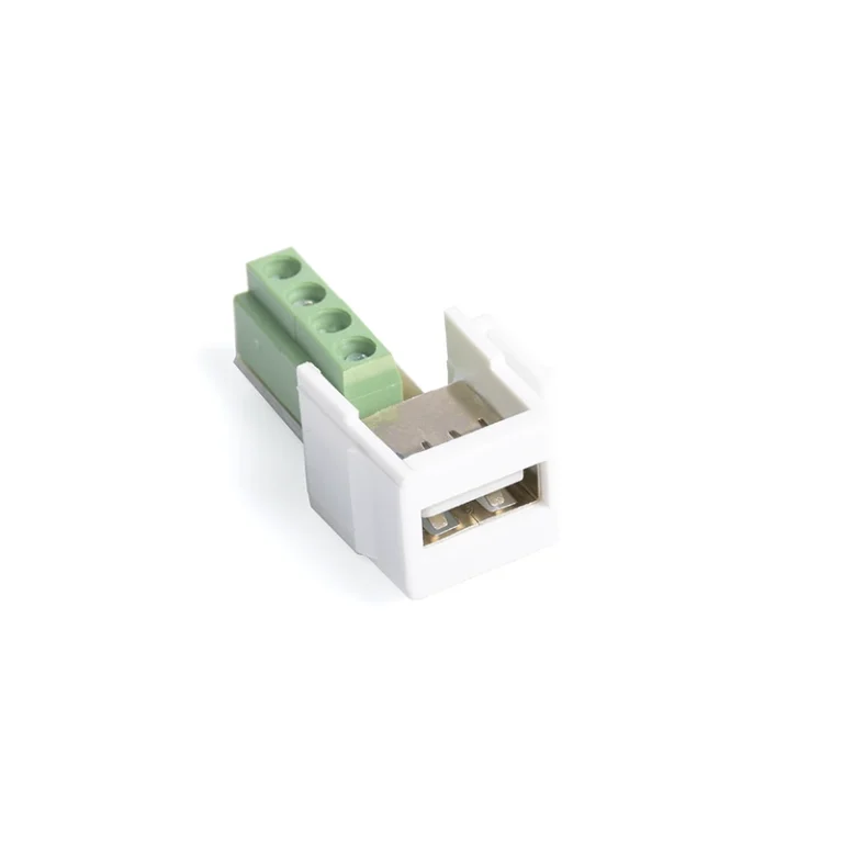 Keystone USB 2.0 con Bornera para Placa de Pared AC-TM115602 Jack Tipo SL USB 2.0 con Borneras para WallPlate