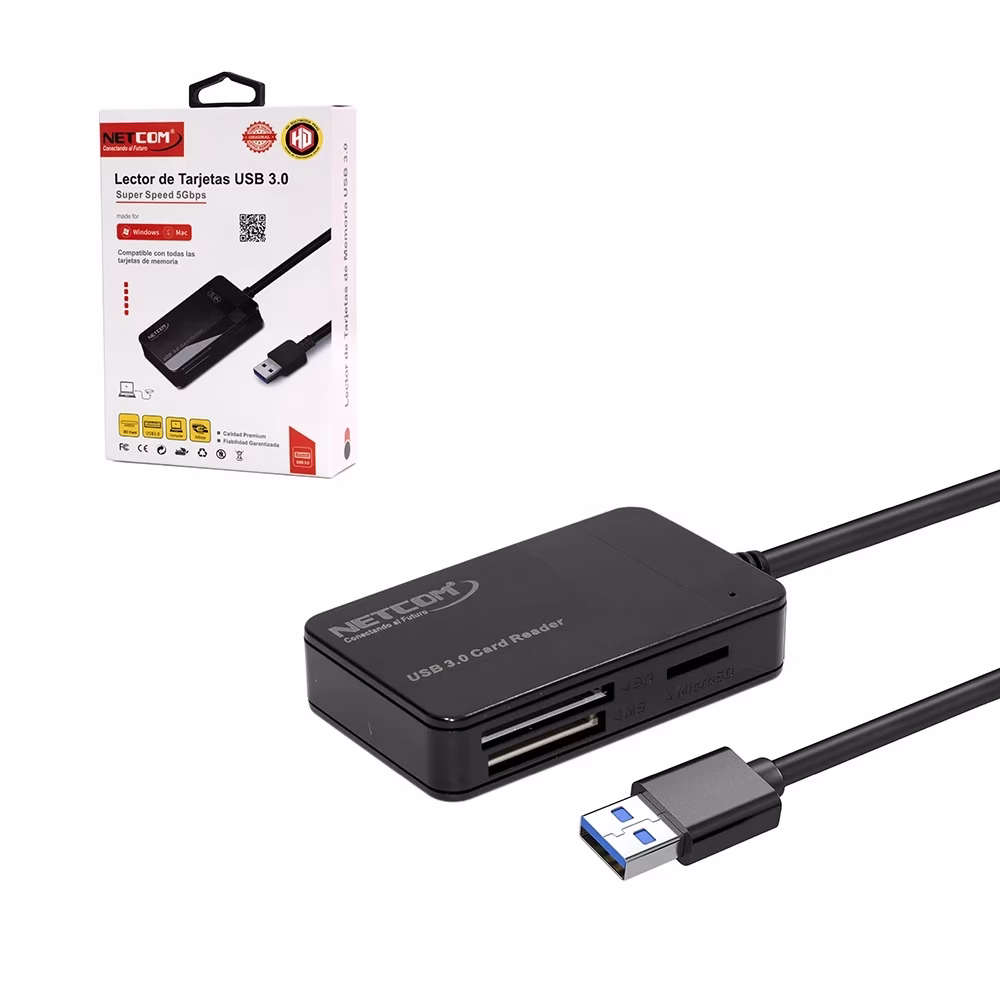 Lector de Memoria Micro SDCFSDMS a USB  Netcom PE CR Multilector de Memorias compact Flash Micro SD  SD MS a USB  Netcom PE CR Lector de Tarjetas de Memoria CF Lector para Micro SD Lector para memorias SD