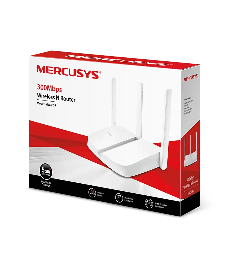 Router Wi-Fi de 300Mbps de 3 Antenas MW305R Mercusys