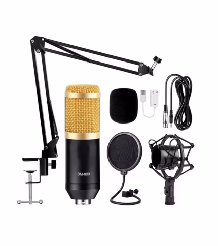 Micrófono Condensador Profesional Hawk Free Power BM  SET BM  SET de Micrófono Profesional HAWK Free Power para Sistema de Grabación