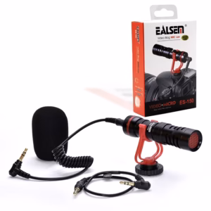 Micrófono Condensador para Cámara - Ealsem ES-150 Micrófono Condensador para Cámaras de Video, DSRL, Celulares, Tabletas, Audio Grabadores - Ealsem ES-150