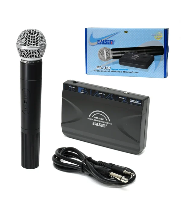 Micrófono Inalámbrico VHF EALSEM ES-330 Micrófono Inalámbrico de Mano con tecnología VHF - EALSEM ES-330