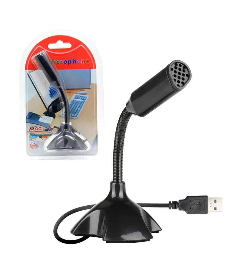 Micrófono para Laptop M-306 Micrófono USB para PC o Laptop High Full Max M-306, Micrófono tipo Cuello de Ganso USB 2.0
