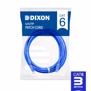 Patch Cord DIXON Cat6 de 3 Metros | URT45F4U-03M4B6 | Azul | Chaqueta LSZH