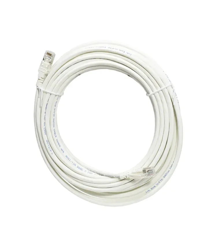 Cable Patch Cord Cat6A de 10mt, Color Blanco, Chaqueta LSZH, Dixon 6A-CBHC-WH10