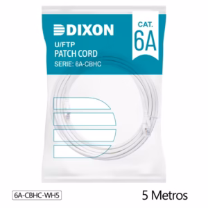 Patch Cord Cat6A Dixon de 5mt LSZH blanco 6A-CBHC-WH5