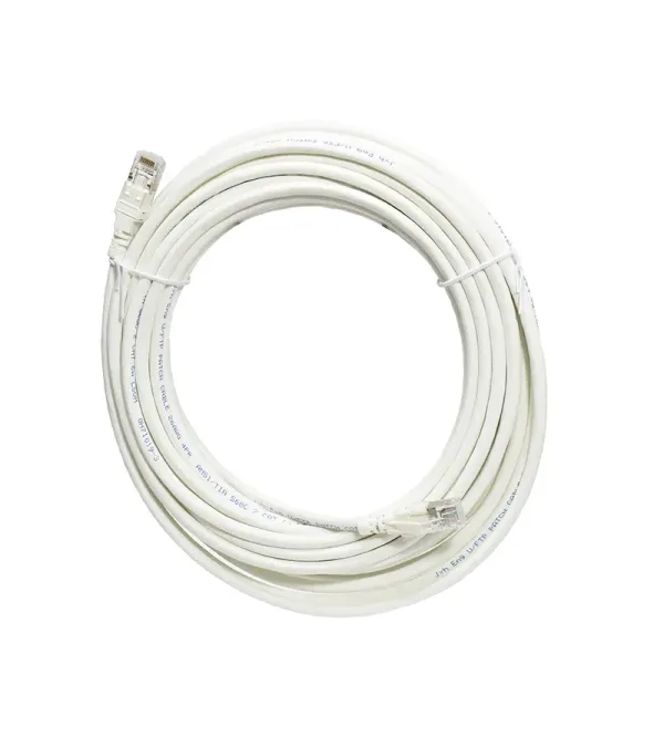 Cable Patch Cord Cat6A de 15mt, Color Blanco, Chaqueta LSZH, Dixon 6A-CBHC-WH15