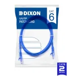 Patch Cord Dixon de 2 metros URT45F4U-02M4B6 Azul LSZH, Cable Patch Cord Cat6 2 Metros DIXON color Azul Chaqueta LSZH