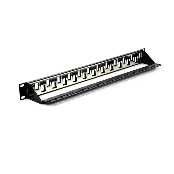 Patch Panel Modular Cat6A 1RU de 24 Puertos Vacío DIXON 6AIDAE Patch Panel Vacío Cat6A de 24 Puertos sin Jack 1RU DIXON 6AIDAE, Patch Panel de 24 Puertos para Cat6A DIXON