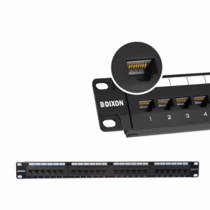 Patch Panel de 24 Puertos Cat6 DIXON P24T-K11-c6c Patch Panel de 19 Pulgadas (1RU) DIXON Cat6 de 24 Puertos Rackeable, Patch Panel 24P Cat6 DIXON