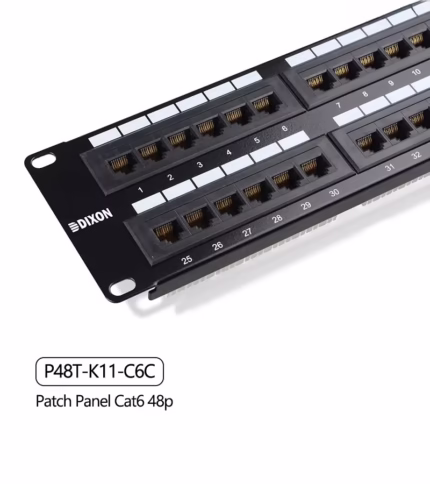 Patch Panel de 48 Puertos Cat6 Dixon P48T-K11-C6C