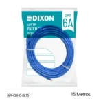 Cable Patch Cord Cat6A de 15MT Dixon 6A-CBHC-BL15 – Azul – Chaqueta LSZH Patch Cord DIXON Cat6A de 15mt LSZH – Color Azul – Certificado con Chaqueta LSZH 6A-CBHC-BL15