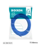 Cable Patch Cord Cat6A de 15MT Dixon 6A-CBHC-BL15 – Azul – Chaqueta LSZH Patch Cord DIXON Cat6A de 15mt LSZH – Color Azul – Certificado con Chaqueta LSZH 6A-CBHC-BL15