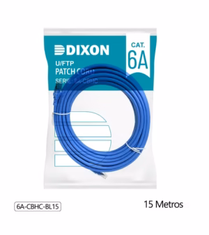 Cable Patch Cord Cat6A de 15MT Dixon 6A-CBHC-BL15 – Azul – Chaqueta LSZH Patch Cord DIXON Cat6A de 15mt LSZH – Color Azul – Certificado con Chaqueta LSZH 6A-CBHC-BL15