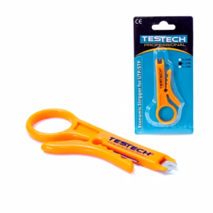 Pelacable para Cable de Red y Coaxial Testech TL-318M Pelador de Cable UTP y Coaxial con Mini Impactadora de Jack  Test Tech TL-318M, Herramienta Pelacables para UTP / STP