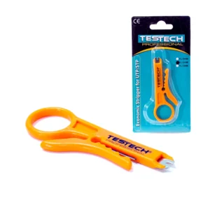 Pelacable para Cable de Red y Coaxial Testech TL-318M Pelador de Cable UTP y Coaxial con Mini Impactadora de Jack  Test Tech TL-318M, Herramienta Pelacables para UTP / STP