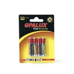 Pilas AAA Alcalina en Blíster x 4 Pilas Opalux OP-3BP4