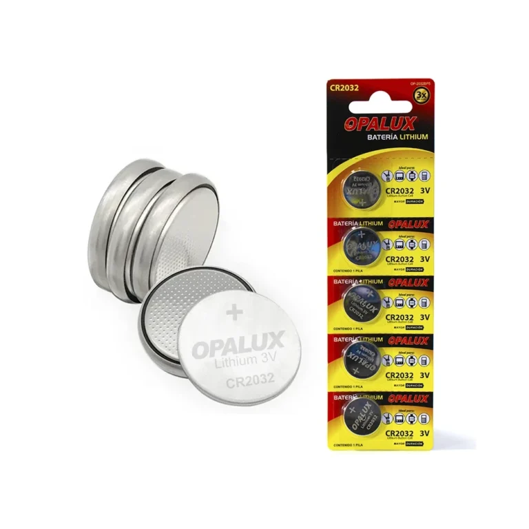 Pilas CR2032 3V de Lithium - Blister Opalux OP-2032BP5 Pila CR2032, Batería CR2032 de Litio Opalux OP-2032BP5