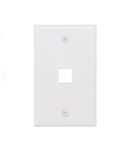 Placa Simple Vertical de 1 Puerto, FacePlate modular de 1 Puerto DIXON JE3001WH